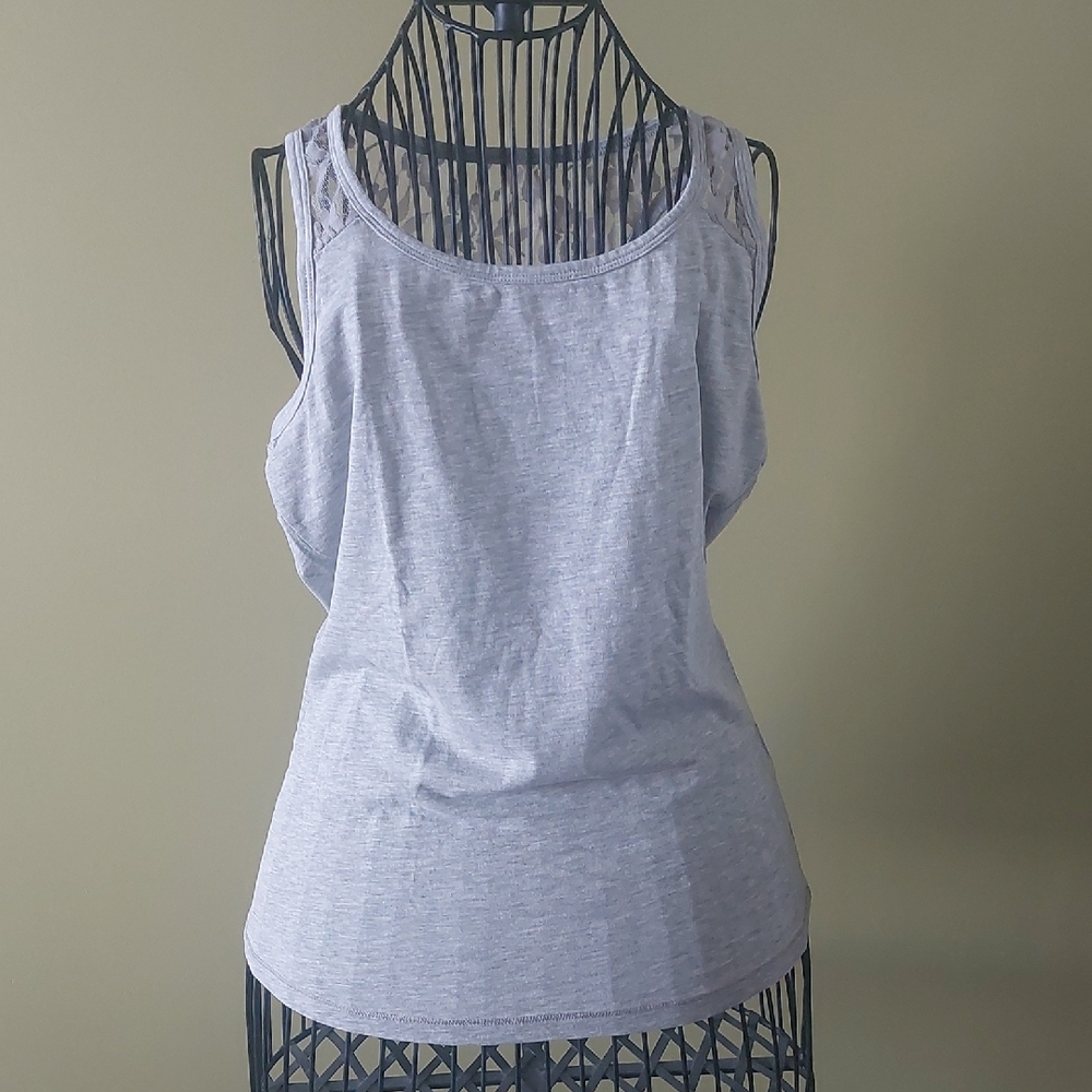 Elegant Heather Gray Women's Tank Top